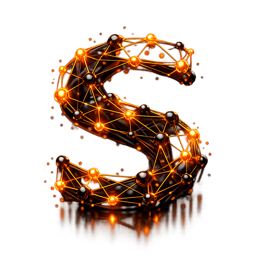 Abstract 3D visualization representing technology solutions